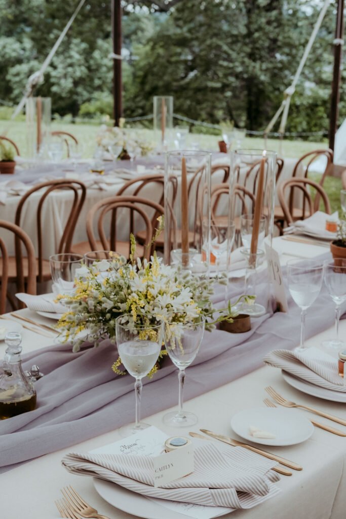 Reception floral at Southwood Estate